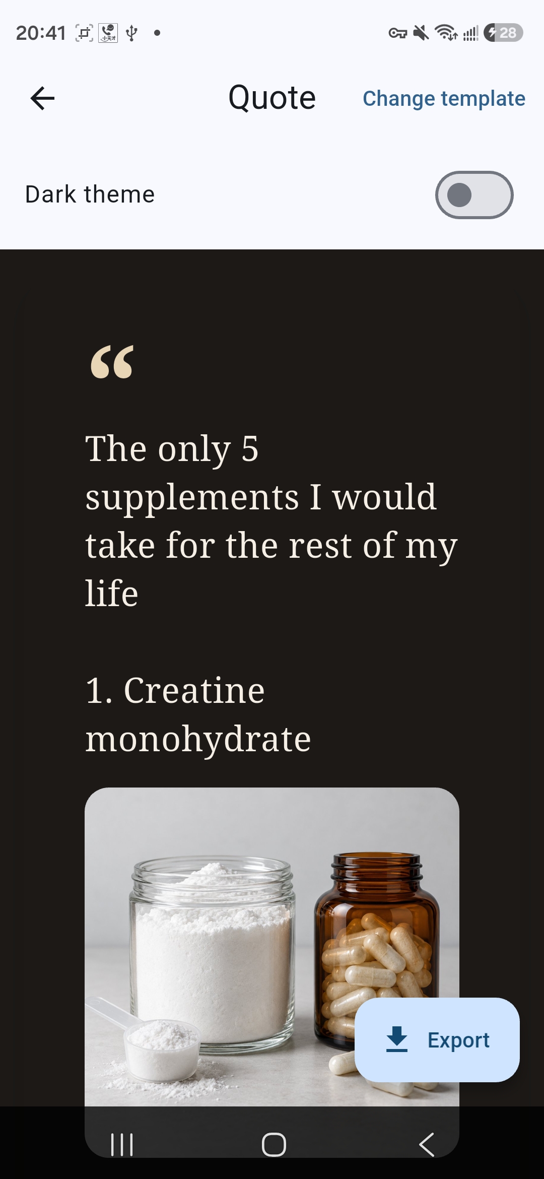 Quote layout